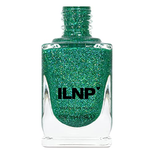 Image of ILNP Hide and Seek - Shamrock Green Holographic Sheer Jelly Nail Polish