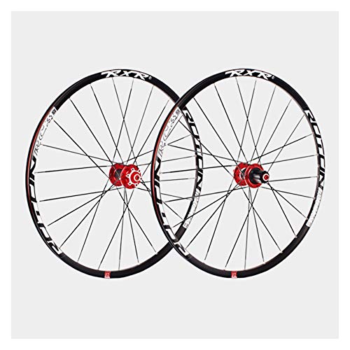 Mountainbike Laufradsatz 27,5 Zoll Räder Doppelwand MTB Felge Scheibenbremse Carbonfaser-Nabe Quick Release 24H 7/8/9/10/11 Geschwindigkeit (Color :