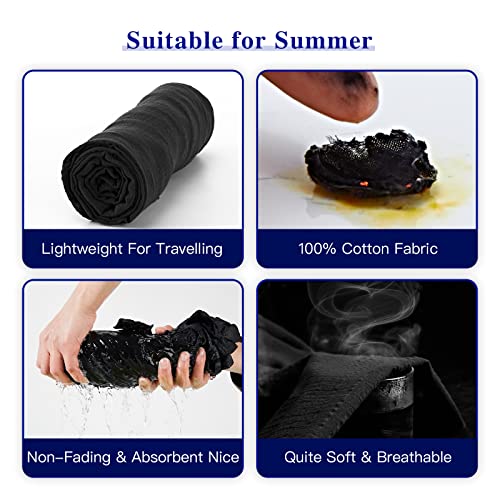 FashGudim Mens 100% Cotton Robe Lightweight Summer Bathrobe Soft Weave Kimono Bath Robe4