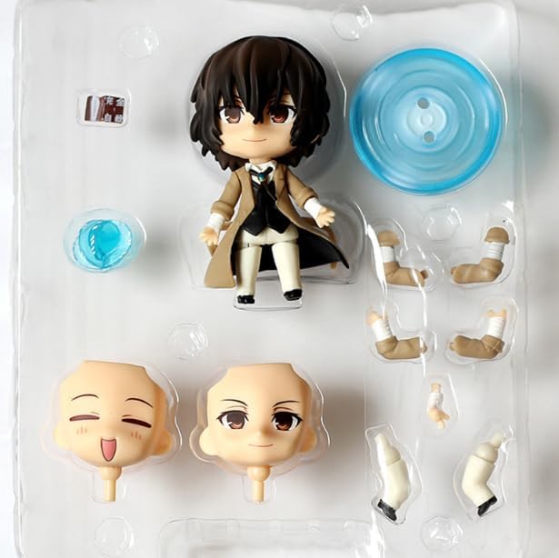 Miniatura 7 de QAHEART Nakahara - Figuras de Chuuya, 2 piezas de Dazai Osamu, figura de anime de PVC movible intercambiable, figura de acción de anime