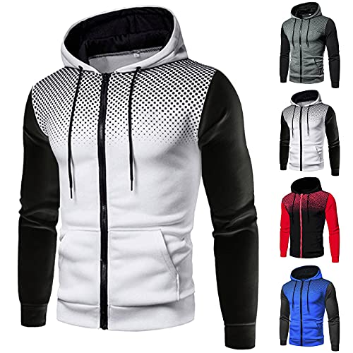 Pull de Noël drôle pour homme ample taille XXXL avec capuche zippée pour lutter contre le froid