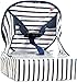 BabyToLove Easy Up Baby Booster Seat | Lightweight On The Go and Easy to Carry | Foldable Toddler Booster Seat with Harness for Travel and Dining | Blue Stripes