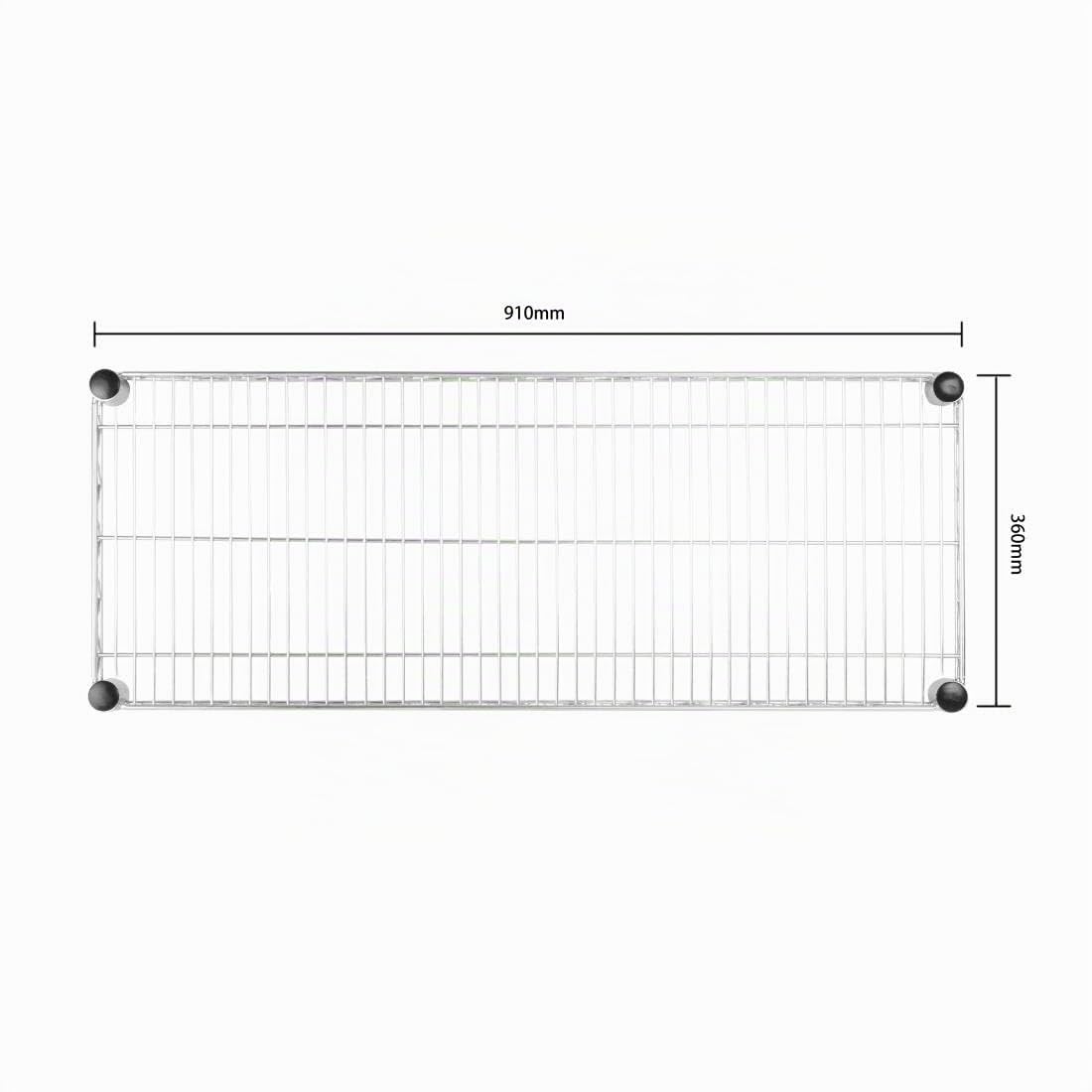 Vogue Etagère murale métallique Vogue 910mm, 910(L) x 360(P) mm, Acier chromé, U201