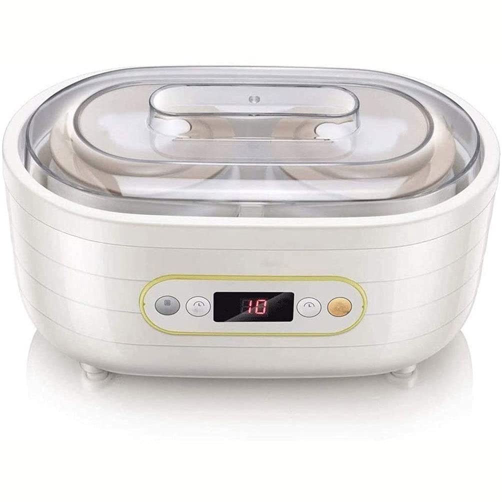 Machine de yogourt, Machine de Yaourt Automatique de ménage, Doublure en Acier Inoxydable 304, Chauffage à Trois Dimensions à 360 °, 2 Grand réservoir intérieur + 6 Petit réservoir intérieur