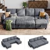 LINSY HOME Sectional Sleeper Sofa with Pull Out Couch...