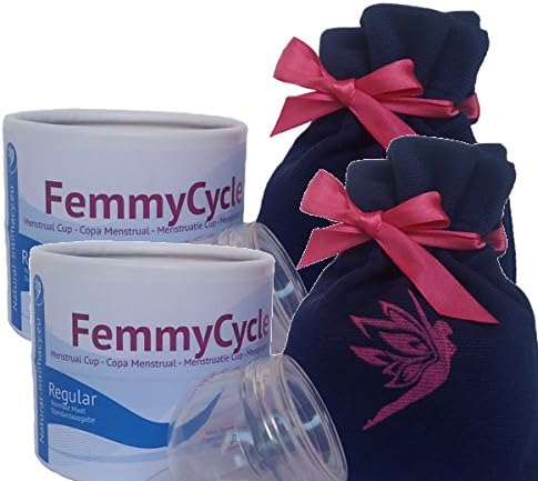 2 FemmyCycle menstrual cups (twin value pack) (regular and small)