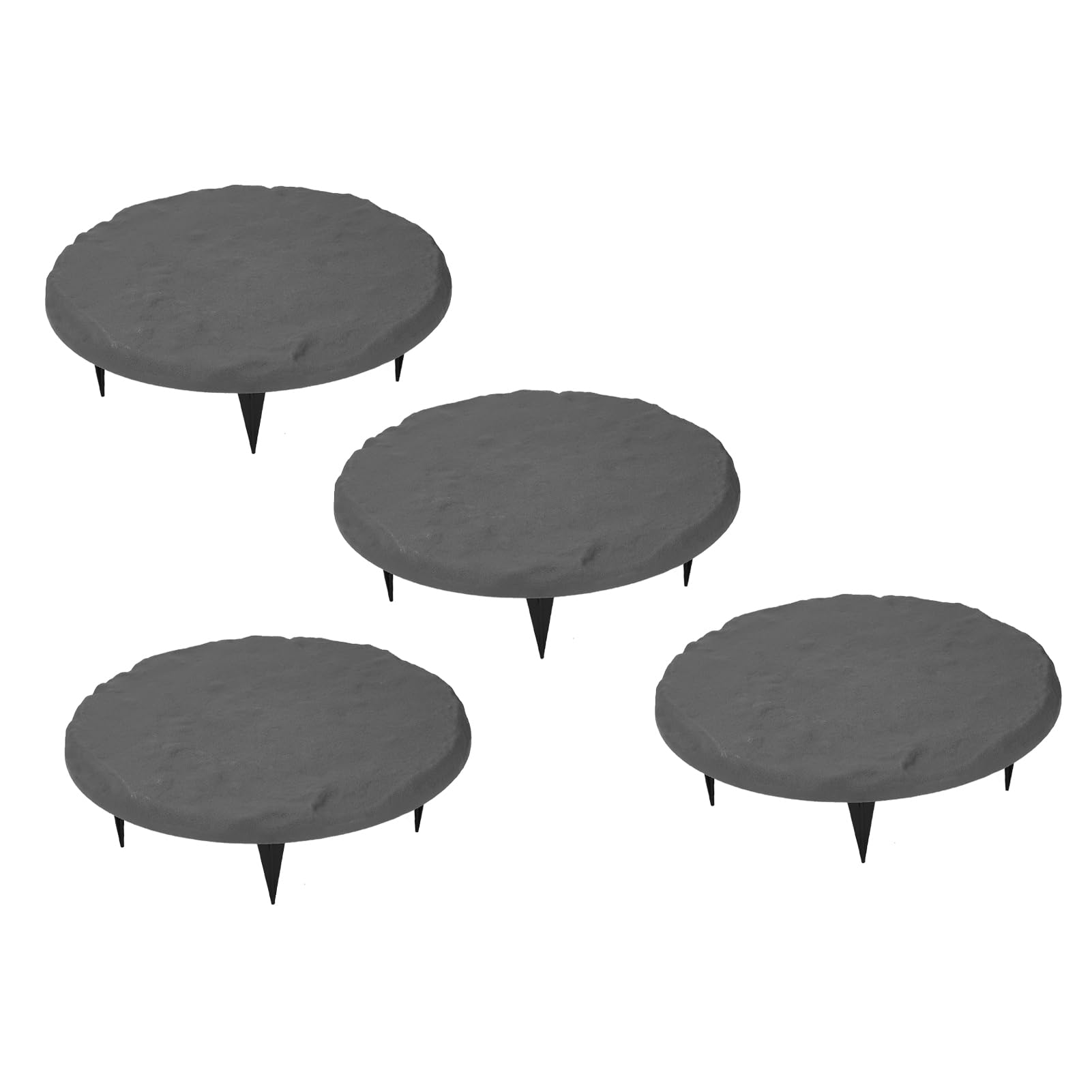 Jectse Pierres de Marche Rondes, Pierres de gué Décoratives en Résine de Polypropylène avec Piquets de Sol pour Allée de Jardin de Pelouse, Ajoutent de la é et de la fonctionnalité