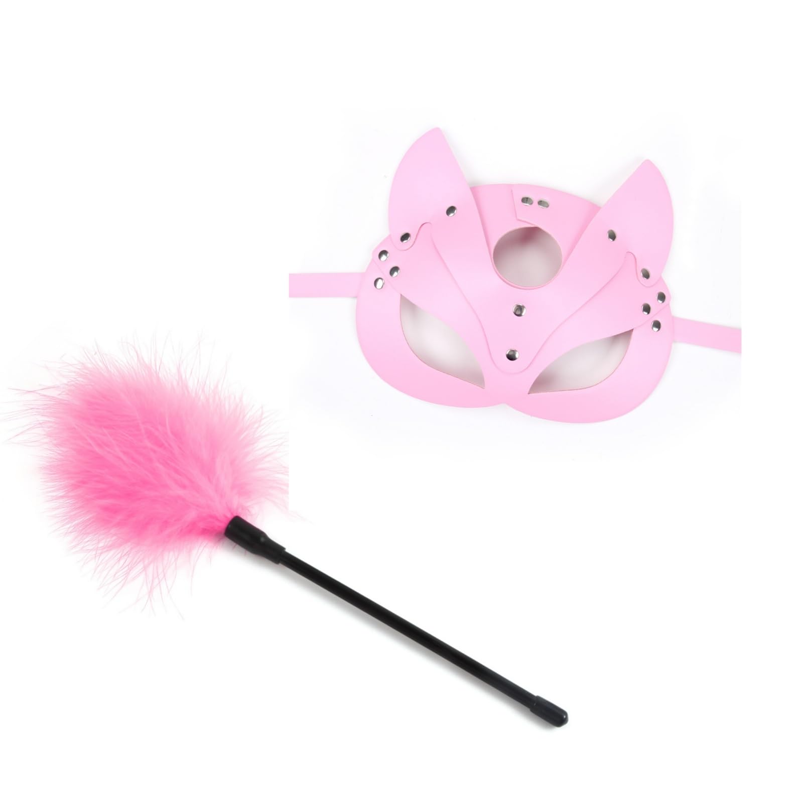 Multi Color Feather Wand Alternative Feather Ticklers for Women (Pink, 2)