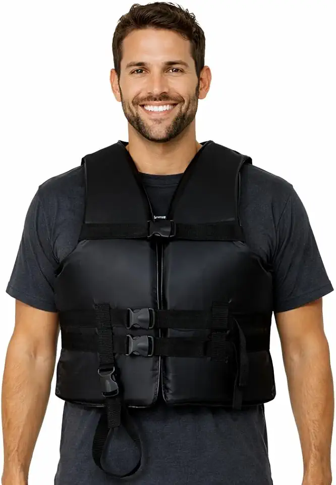 Colete Salva-Vidas Adulto para Caiaque e Esportes Aquáticos – Ajustável, Confortável, Fechos Reforçados, Alta Flutuação, Ideal para Lazer, Pesca, Passeios e Atividades