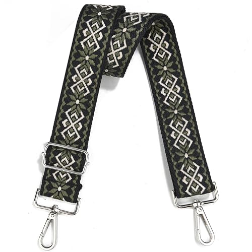 Image of Crossbody Straps for Purses Silver Hardware Purse Strap Wide Shoulder Strap Adjustable Replacement