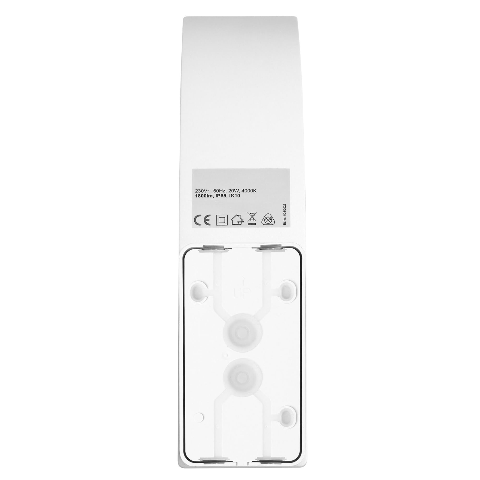 Applique Murale Exterieur 12W/15W/20W Lampe Exterieur Murale Eclairage Led Etanche IP65 Luminaire Pour Jardin Terrasse et Balcon (blanc)