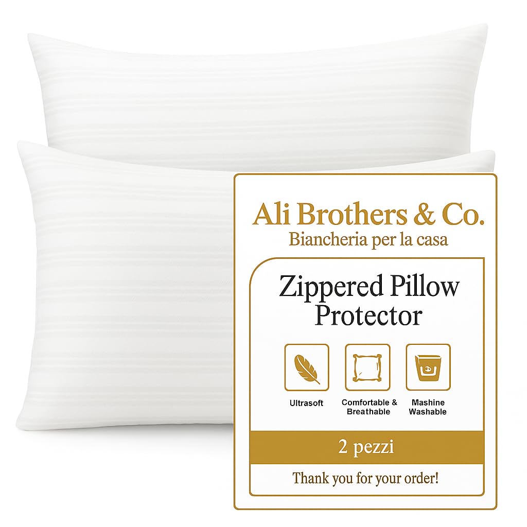 Copricuscino Letto - Federe Cuscino per Camera - Coprifedere Cuscini Letto Con Cerniera - 2 Pezzi - Dimensione 50x80- federe cuscino letto - federe antiacaro antiallergico certificate