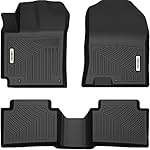 OEDRO Floor Mats Compatible with 2018-2023 Hyundai Kona (NO Electric Models), Unique Black TPE All-Weather Guard Includes 1st and 2nd Row: Front, Rear, Full Set Liners
