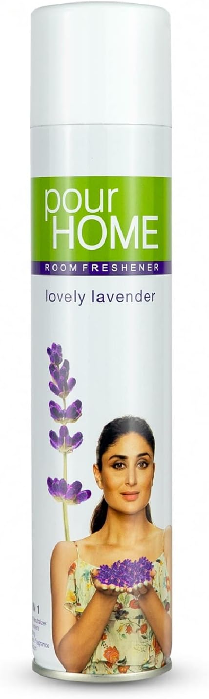POUR HOME Lovely Lavender Room Air Freshener Spray - 220ML | Long-Lasting Fragrance - Reduces Odours - Suitable for Home & Office