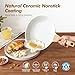 SENSARTE Nonstick Frying Pan Skillets, White Ceramic Coating Omelette Pans, Healthy Cookware Chef's Pan, Free of PTFE & PFAS (9.5+11+12.5 Inch)