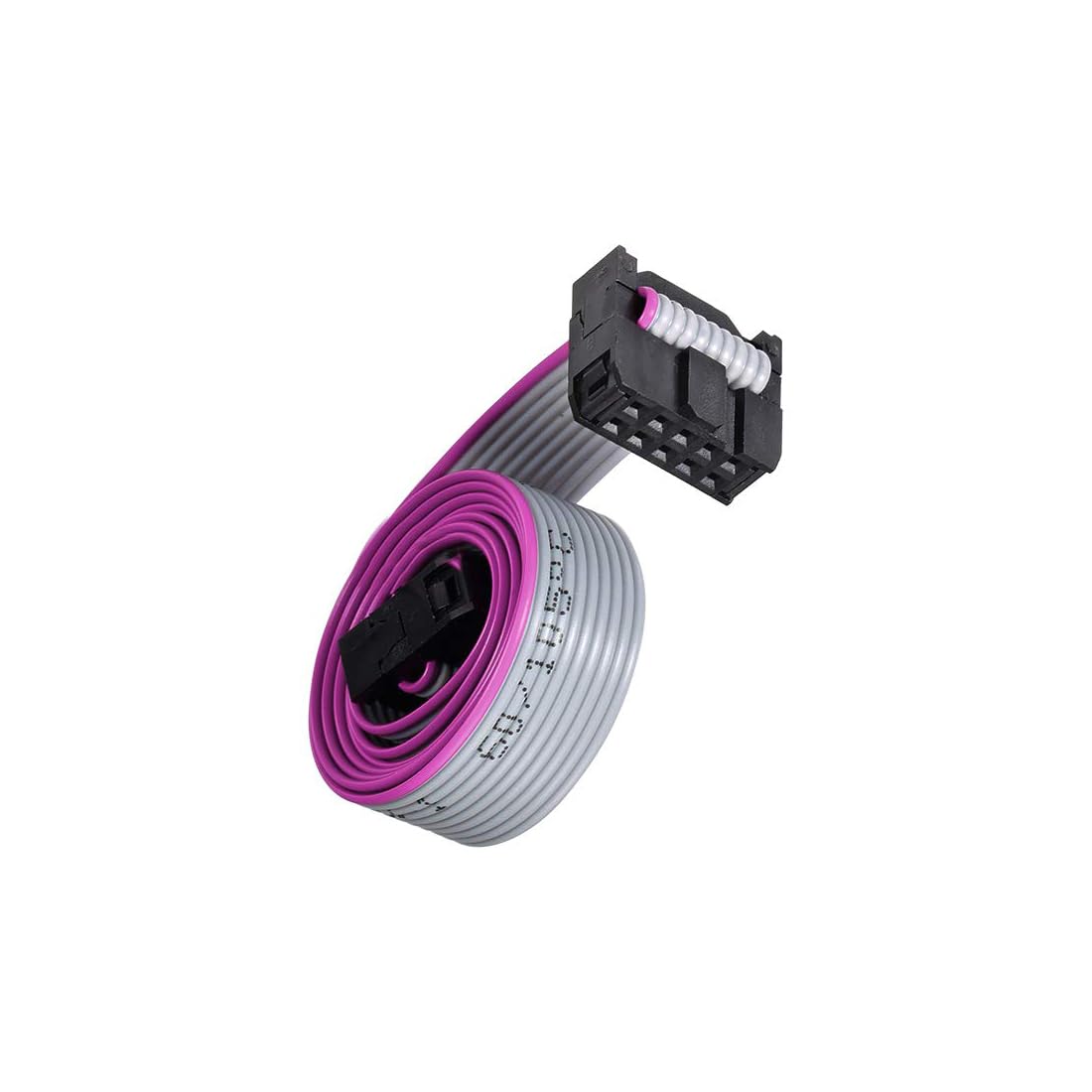 Unifizz 10 Pin IDC Flat Ribbon Cable, 2.54mm Pitch 50cm Length FC to FC Connector A-type Jumper Wire for PC Motherboard, 3D Printer, LED Display