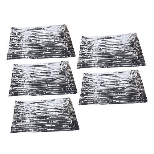 SOLUSTRE Emergency Thermal Blanket Heat Blanket 5 Pcs Insulation Survival Blankets for Outdoor and Camping