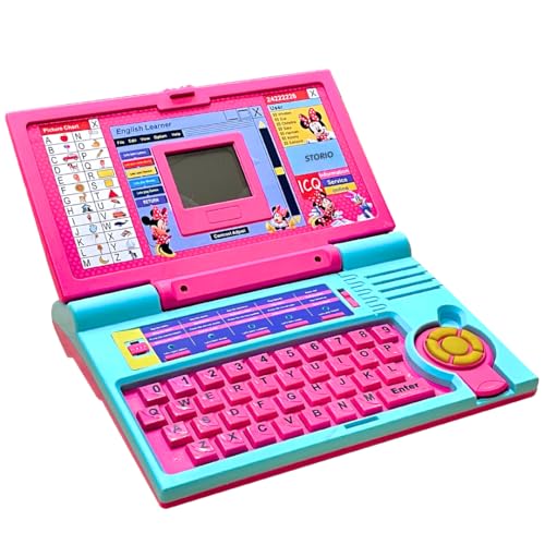 Storio Minnie Mouse Educational Laptop Computer Toy with Mouse | 1 Year Extended Warranty | Kids Above 3 Years | 20 Fun Activity Learning | Learn Letter Words Games Mathematics Music Logic Memory 2 51P+LbEWCCL