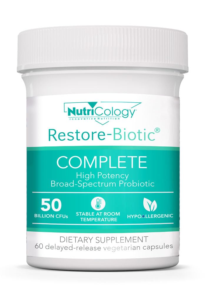 NutriCology Restore-Biotic Complete 50 Billion CFU, 60 Capsules