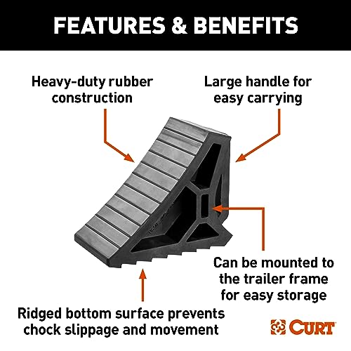 Image of CURT 22801 HD Wheel Chock (Bulk)