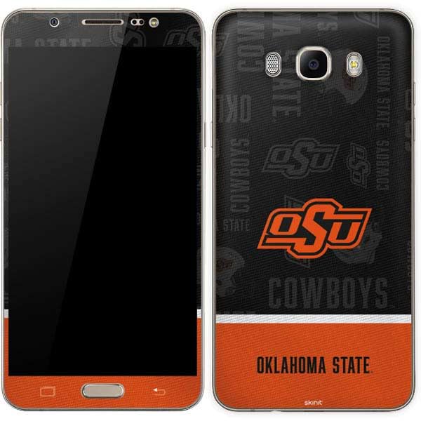 Skinit Decal Phone Skin Compatible with Galaxy J7 - Officially Licensed Oklahoma State University Split Jersey Design