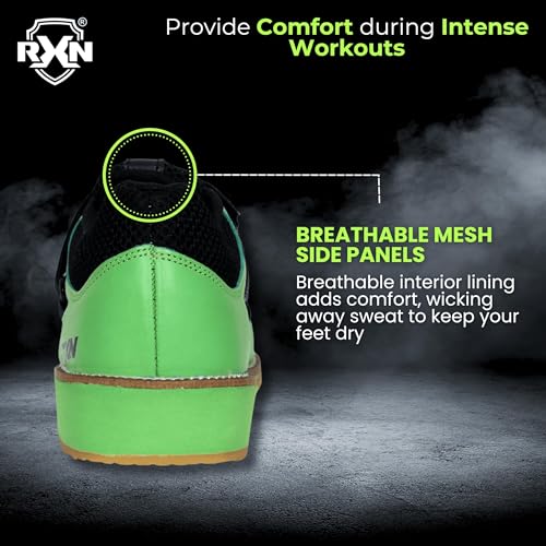 Image of RXN World Star Weightlifting Shoes for Men | Natural Leather with Mesh Lining Upper Eva Out Sole Weightlifting Shoes