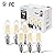 LVWIT B11 LED Edison Filament Bulb Dimmable 60W Equivalent, E12 Candelabra Base 2700K Warm White Candle Light Bulb, UL-Listed (6 Pack)