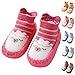 Autumn and Winter Cute Children Toddler Shoes Flat Bottom Non Slip Floor Sports Shoes Socks Shoes Warm Boys School Shoes (Blue, 18-24 Months)