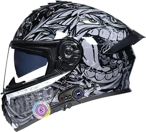 Casque de moto modulaire Bluetooth intégral rabattable taille XXL