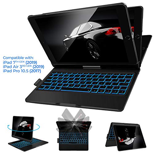 IVSO Keyboard Case for iPad 10.2 2019,iPad Air 10.5 2019, iPad Pro 10.5