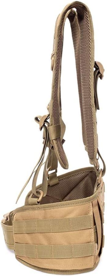 MiOYOOW MOLLE Outdoor Belt, H-Harness Belt Suspenders with Detachable Suspender Straps for Outdoor Hunting Training