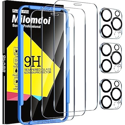 Milomdoi iPhone 12 Pro Max Screen Protector Bundle Cover