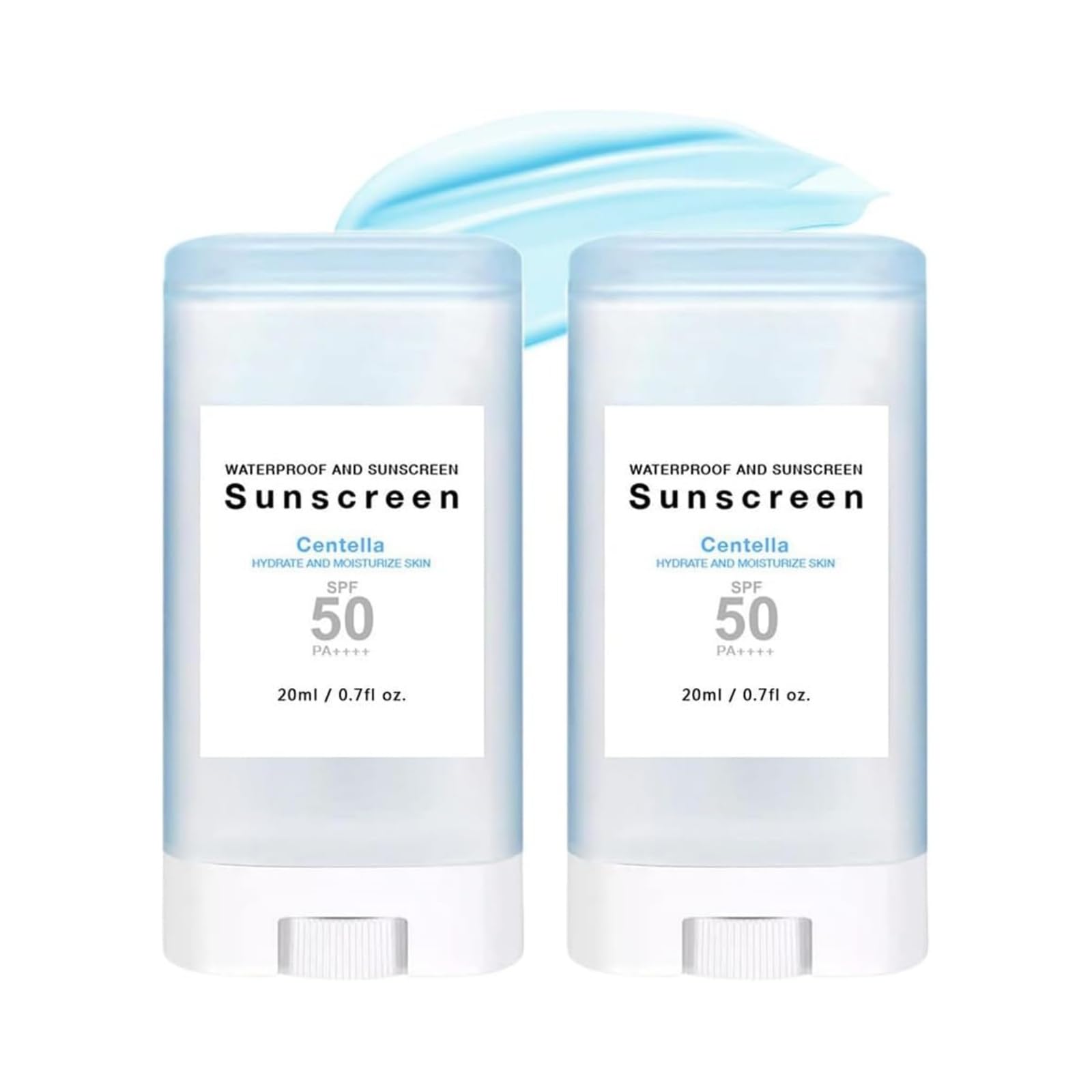 Centella Stick Solar Facial, Protector Solar en Barra SPF 50, Protector Solar Coreano, Impermeable, No Grasa, Fuerte Protección UV, para Todo Tipo de Piel