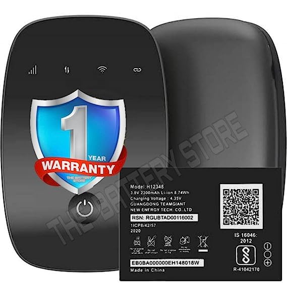 Image of Original H12348 Battery for Jio WiFi Reliance Jio WiFi Dongle /Airtel WiFi / M2S Fi 2 / Wireless Router 4g FI2 / M2 hot spot Battery with 1 Year Warranty ** (P124)