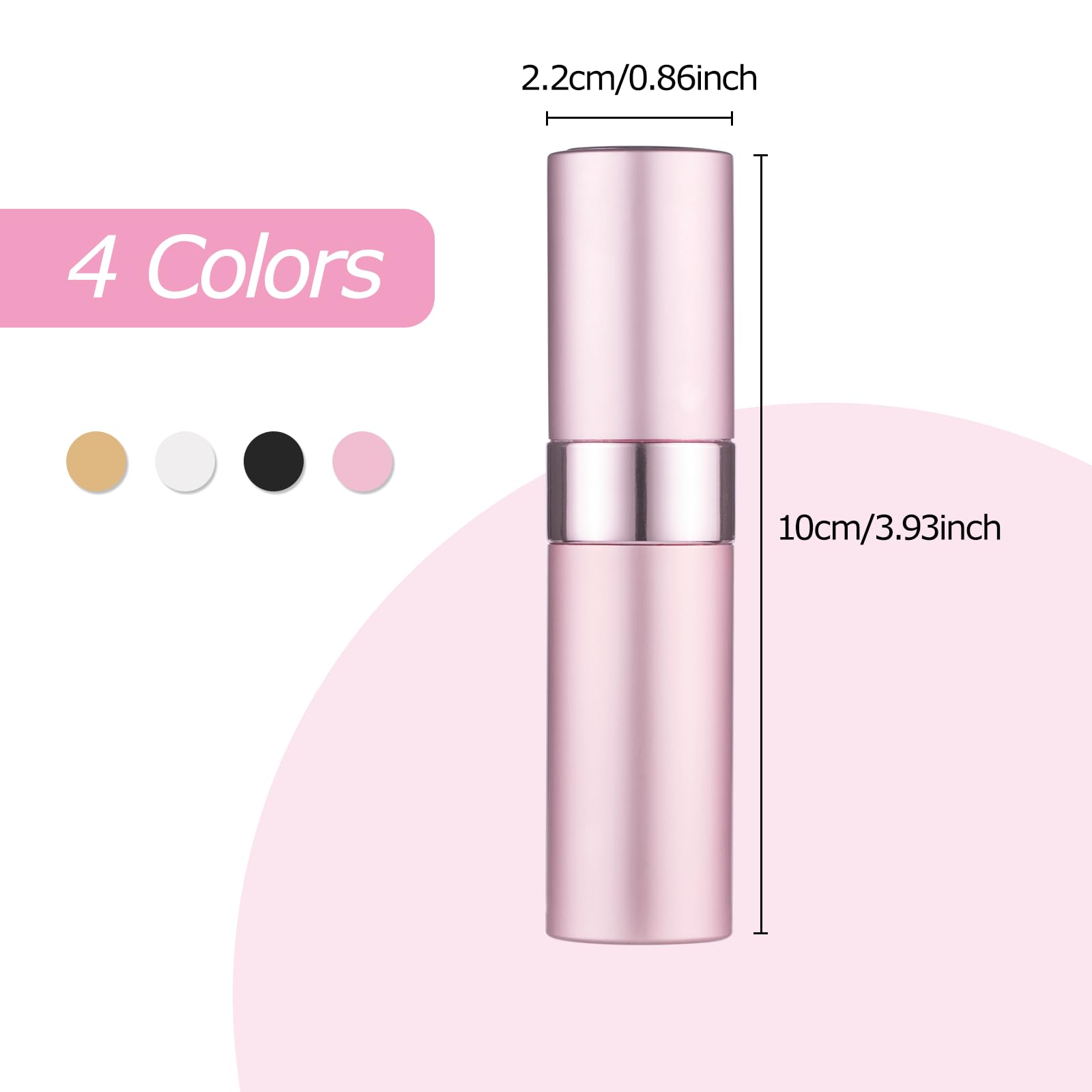 Kiperline 4 sztuki rozpylaczy do perfum, 8 ml, mini butelki na perfumy, do ponownego napełniania, przenośne butelki z rozpylaczem, na podróż
