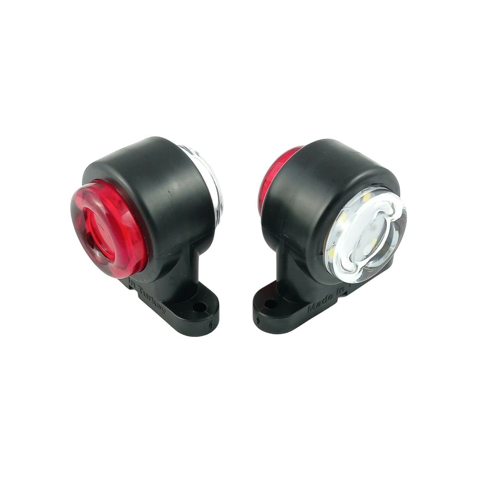 2 x 24V Feux de gabarit double Couleur Blanc Rouge pour auto Remorque Camion
