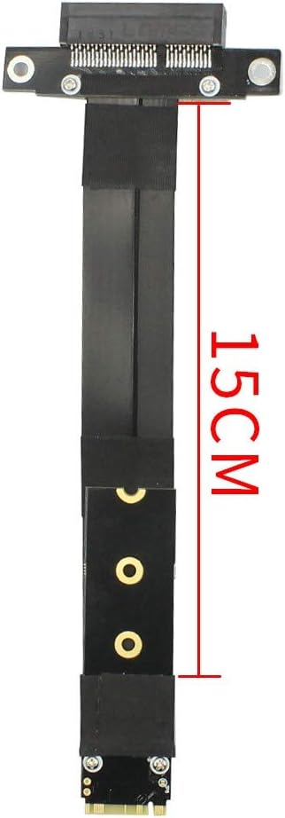 JMT ADT-R42 Series PCI-E 4X to M.2 NGFF NVMe M Key 2280 Riser Card 32G/BPS PCIe 3.0 x4 High Speed M2 Key-M PCI-Express Extension Cable (R42SF 15CM)