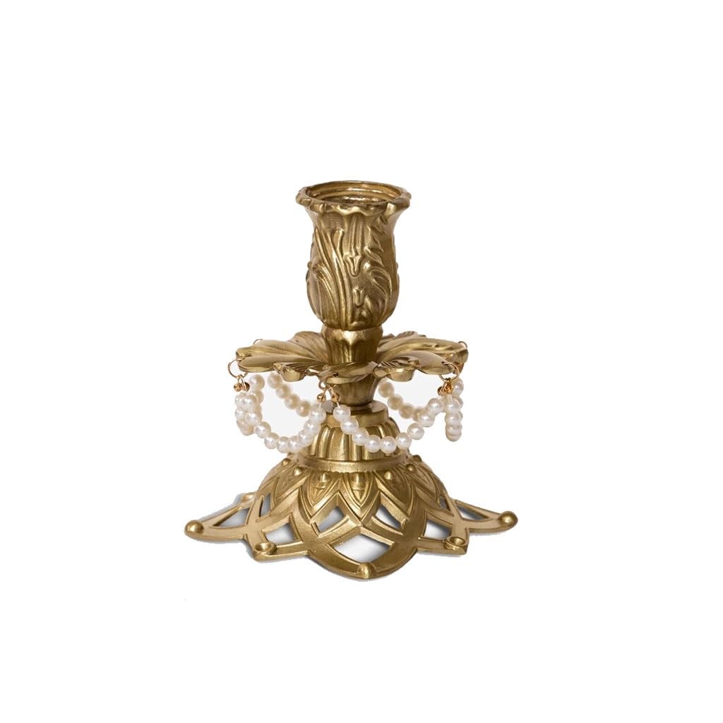 Eines A Candlestick Holders Vintage Brass Carved Candlestick Ornaments Home Porch Decoration Candle Holder Candlesticks Holders For Home Decor(A)