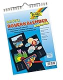 dauerkalender zum ausdrucken hochformat Farbe: schwarz folia 2315 - Dauerkalender mit Spiralbindung, Bastelkalender, 17 x 24 cm, schwarz - zum Selbstgestalten
