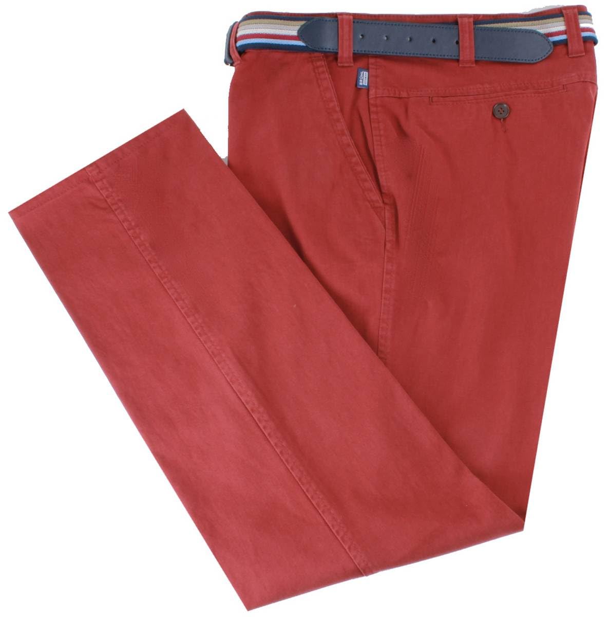 Bruhl Mens Catania B Four Seasons Smart Casual Chinos - Red - W36 L32