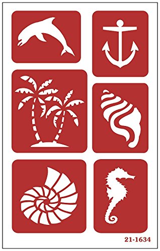 Armour Products Etch Over N Over Stencil, Seashore