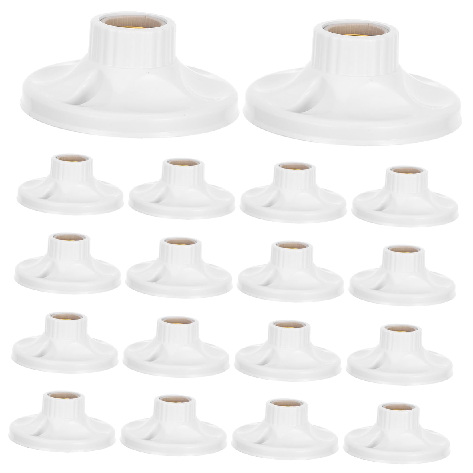 Douille E27 à Vis pour Lampe, 24 Pièces, Design Épaissi en Pp et Cuivre-céramique, Compatible pour Éclairage Intérieur Résidentiel, Blanc