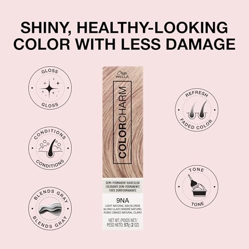 Image of COLORCHARM Demi Permanent Hair Color - Gloss, Refresh & Tone - 2 Fl Oz | Shea Butter | Free of ammonia, gluten, parabens, and animal-derived ingredients.