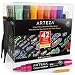 ARTEZA Liquid Chalk Markers, Water-Based 42-Color Pack with 50 Free Chalkboard Labels and Replaceable Tips for Kids, Adults, Bistros & Restaurants
