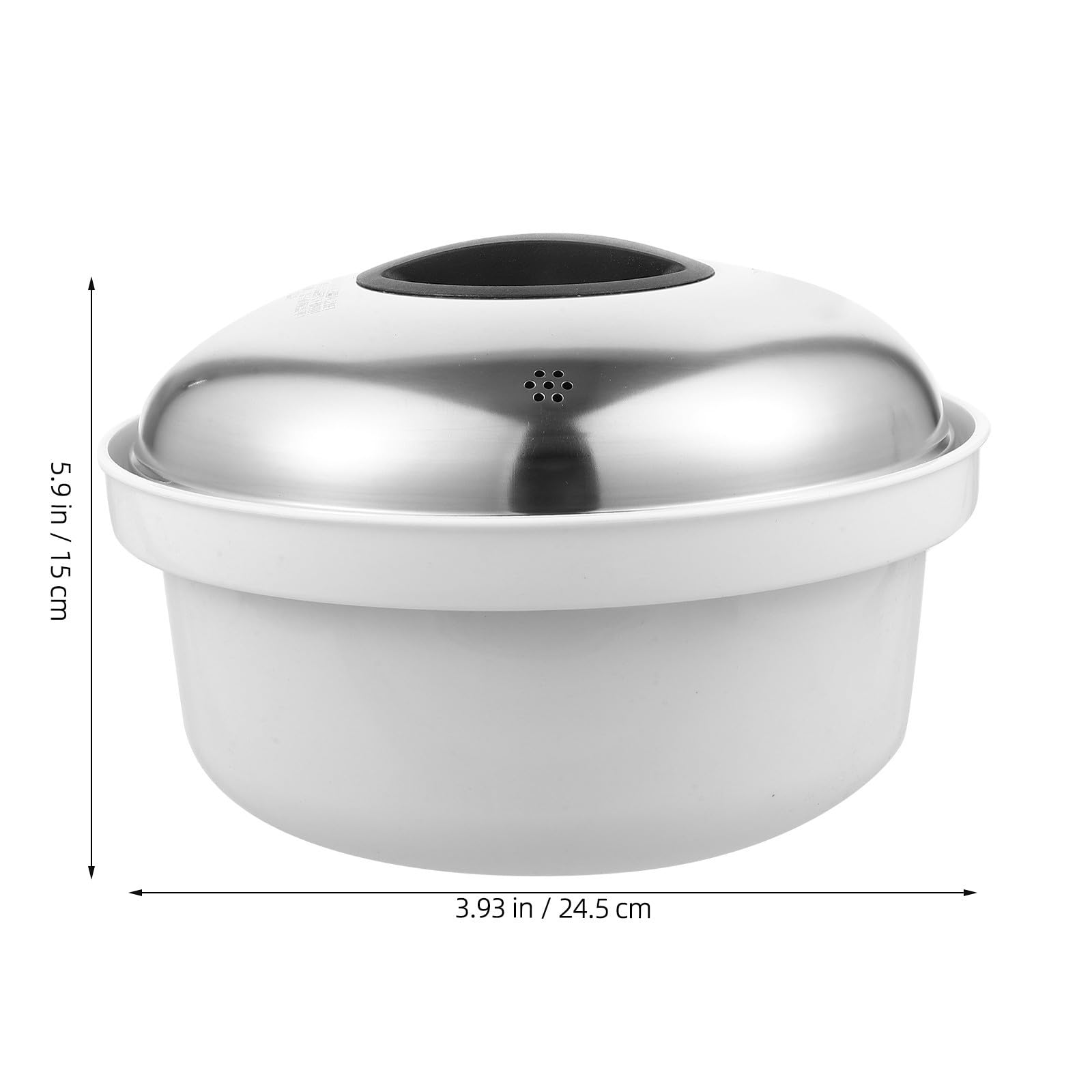 Didiseaon Vaporera y Versátil de Acero Inoxidable y Plástico para Microondas Fácil de Limpiar para Cocinar al Vapor Arroz, Verduras Casa