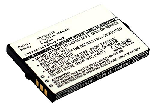 Synergy Digital Player Battery, Compatible with Insignia DBP382636 Player, (Li-ion, 3.7, 450mAh) Ultra High Capacity, Replacement for Insignia DBP382636 Battery