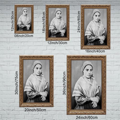 Toile de Sainte Bernadette : oeuvre murale premium en format 50x76 cm - 2