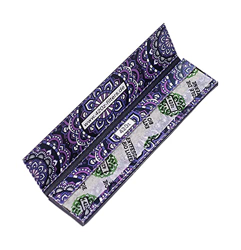 420z King Size Ultra Thin Papers aus Bio Luzerne, Grape Sparkle, 33 Blättchen pro Heftchen 1 Box (50 Heftchen)
