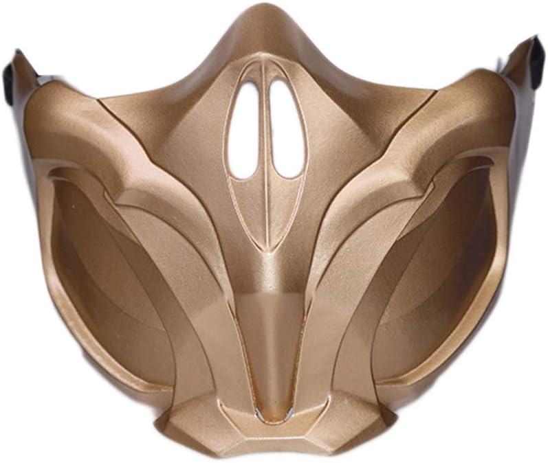 Evere Scorpion Mask Game MK 11 Cosplay Costume Resin Half Face Helmet for Adult Men Fancy Dress Clothing Accessories