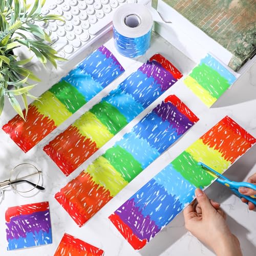 Zonon 65 Feet Crayon Bulletin Board Borders Decorative Bulletin Board Decorations Straight Rolled Border Trim Decorations for Classroom Back to School Offices Decor - Image 4